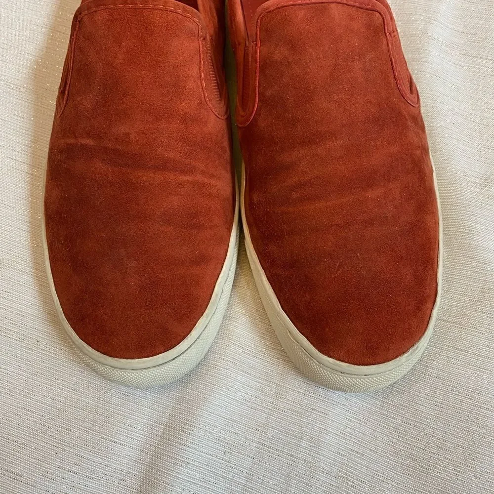 Tory Burch Slip On Sneakers Red Ochre Women Size 10